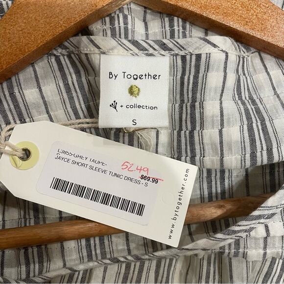 Women's Summer Dress Small Smocked Gingham Babydoll Puff Sleeves By Together - Picture 5 of 13